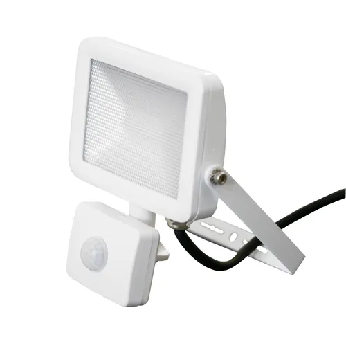 Strålkastare LED m. rörelsevakt 20 W, IP44, Vit