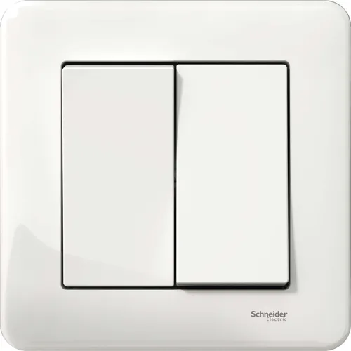 Strömbrytare Exxact infälld Dubbeltrapp, Vit