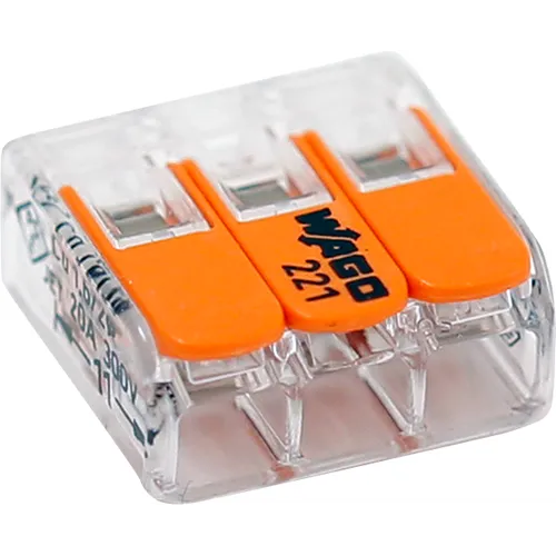 Toppklämma Wago 0,14-4 mm² 3-polig