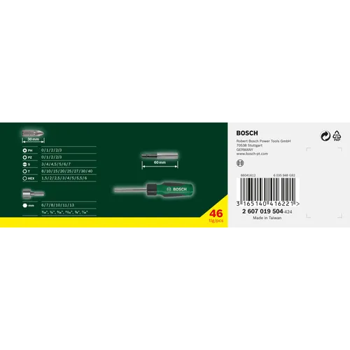 Skruvmejselset 46 delar