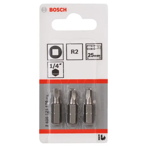 Bits Fyrkant 25 mm Extra Hard R2, 3-pack