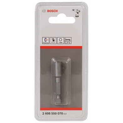 Sexkantshylsa m. magnet 7 mm