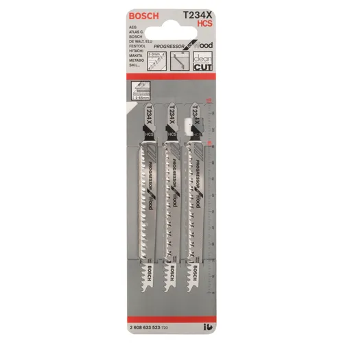 Sticksågsblad T 234 X Trä 117 mm, 5-pack