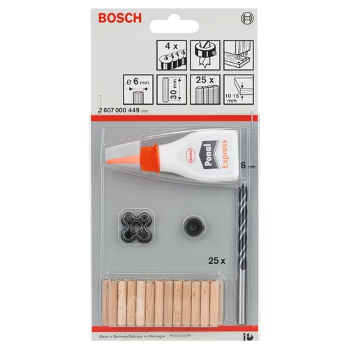 Träplugg set 6 mm, 32 st/frp