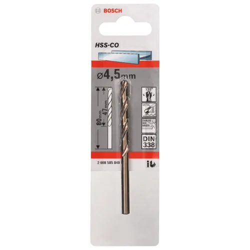 Metallborr HSS-CO 4,5x47/80 mm, 1-pack