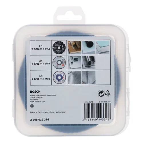 Kap- & slipset X-Lock 125 mm, 5 delar