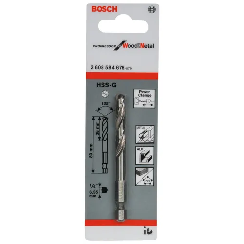 Centreringsborr HSS-G för hålsåg 80 mm