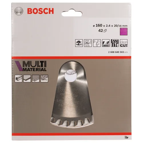 Cirkelsågklinga Multimaterial 160/20 mm, 42T