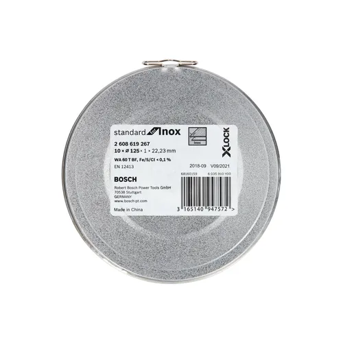 Kapskiva X-Lock Standard Inox 125 mm, 10-pack