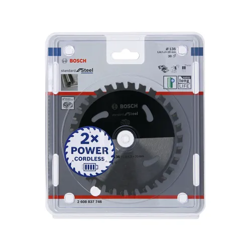 Cirkelsågklinga Standard f. batteridrift, Metall 136/20 mm, 30T