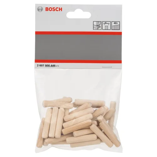 Träplugg 8x40 mm, 40 st/frp