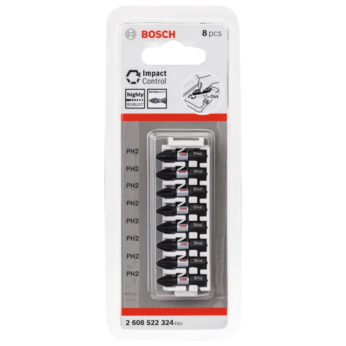 Bits PH Impact Control PH2, 25 mm, 8-pack