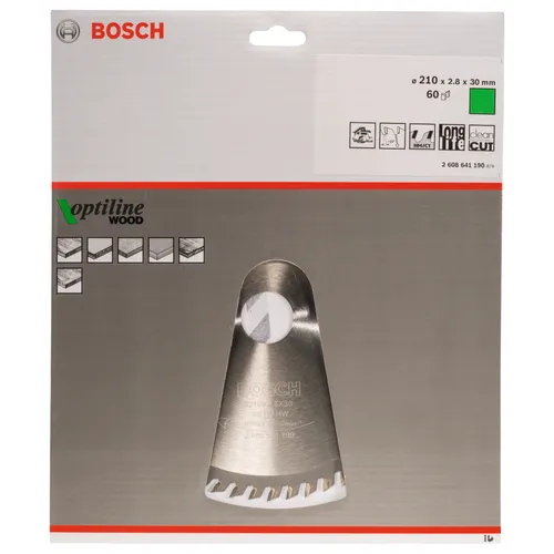 Cirkelsågklinga Optiline Trä 210/30 mm, 60T