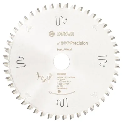 Cirkelsågklinga Top Precision Trä 216/30 mm, 48T