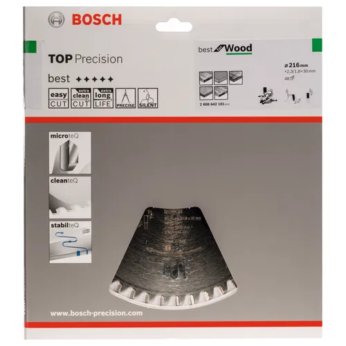 Cirkelsågklinga Top Precision Trä 216/30 mm, 48T