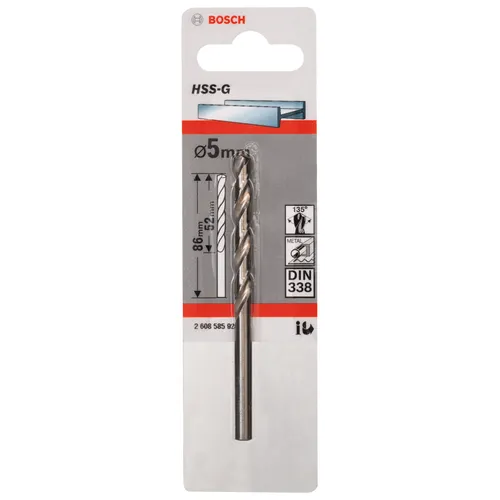 Metallborr HSS-G 5,0x86 mm, 1-pack