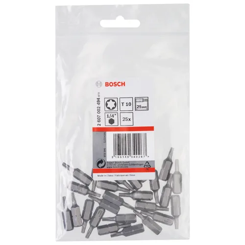 Bits Torx 25 mm Extra Hard T10, 25-pack