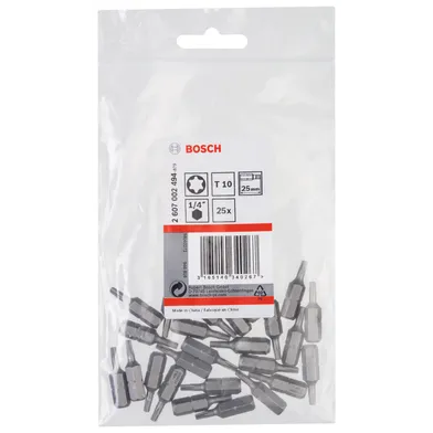 Bits Torx 25 mm Extra Hard T10, 25-pack