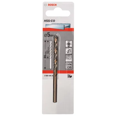 Metallborr HSS-CO 5,0x52/86 mm, 1-pack