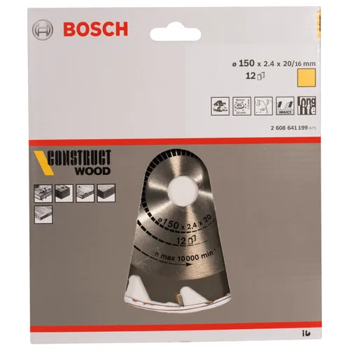 Cirkelsågklinga Construct Trä 150/20 mm, 12T