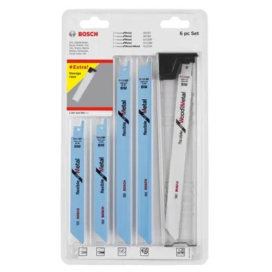 Tigersågsblad set Trä/Metall, 6 delar