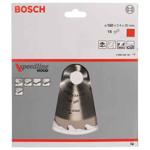 Cirkelsågklinga Speedline Trä 160/20 mm, 18T