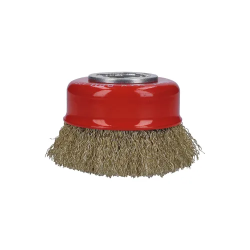 Ståltrådsborst X-LOCK Metall Ø 75 mm, Vågad mässing