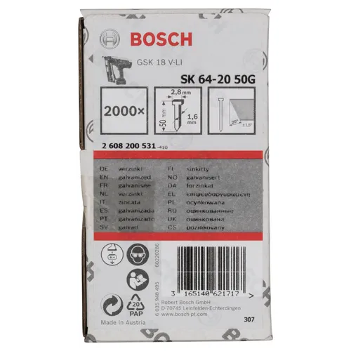 Dyckert 16GA 20° FZB bandad 1,6x50 mm, 2000 st/frp