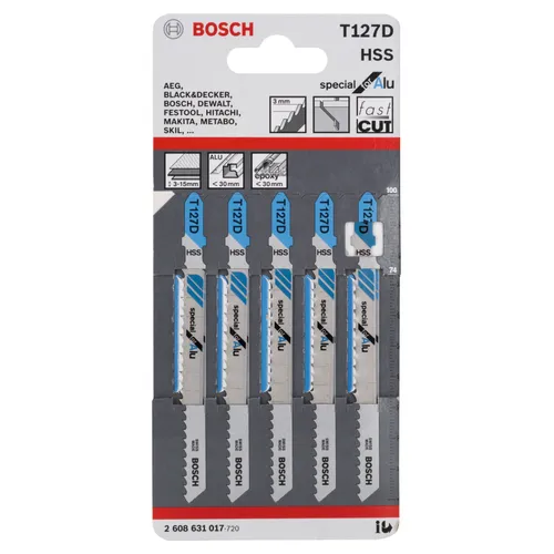 Sticksågsblad T 127 D Special Aluminium 100 mm, 5-pack