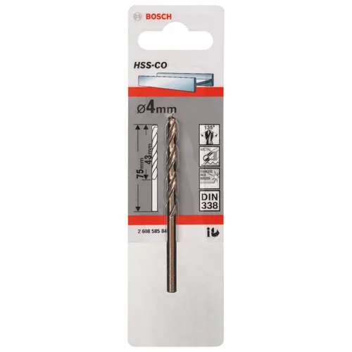 Metallborr HSS-CO 4,0x43/75 mm, 1-pack