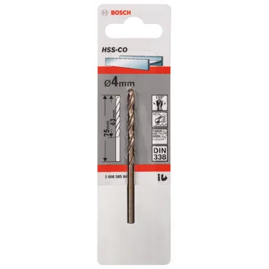 Metallborr HSS-CO 4,0x43/75 mm, 1-pack