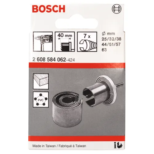 Hålsågsset 7-delars sågkrans 25-63x40 mm