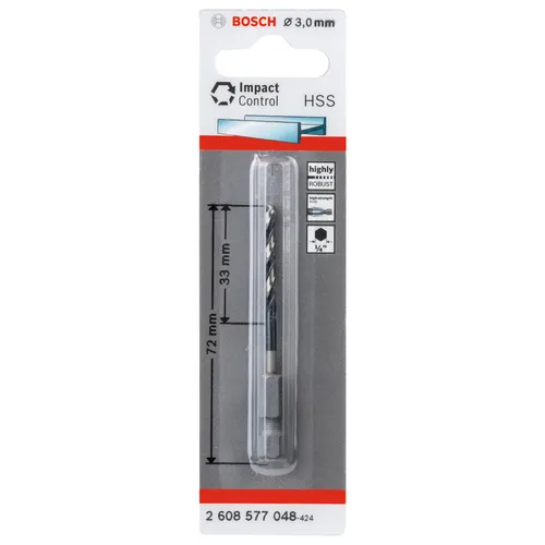 Metallborr HSS Impact 3 mm, 1-pack