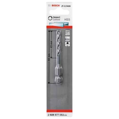 Metallborr HSS Impact 4 mm, 1-pack