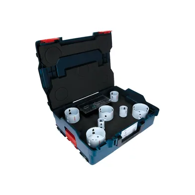 Hålsåg-/Centrumborrset Trä/Metall 13-delar 16-86 mm, L-BOXX