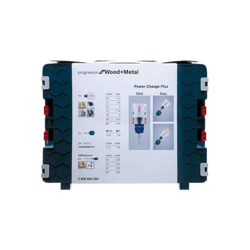 Hålsåg-/Centrumborrset Trä/Metall 13-delar 16-86 mm, L-BOXX