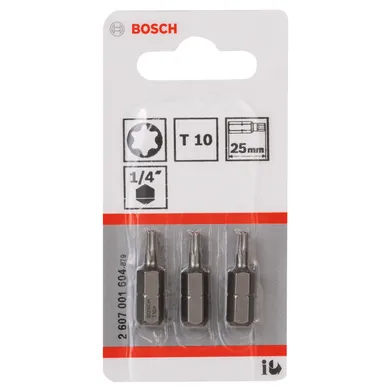 Bits Torx 25 mm Extra Hard T10, 3-pack