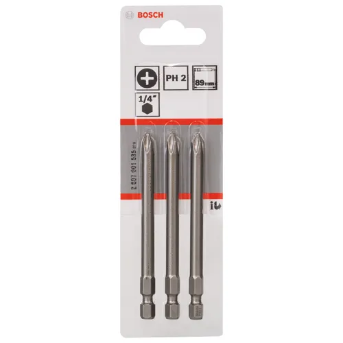 Bits PH 89 mm Extra Hard PH2, 3-pack