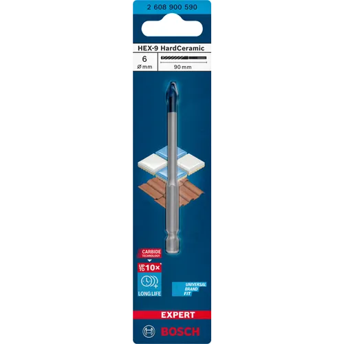 Kakel- & Klinker borr HEX HardCeramic 6x90 mm