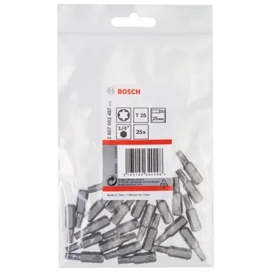 Bits Torx 25 mm Extra Hard T25, 25-pack