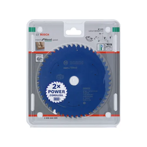 Cirkelsågklinga Expert f. batteridrift, Trä 165/20 mm, 48T