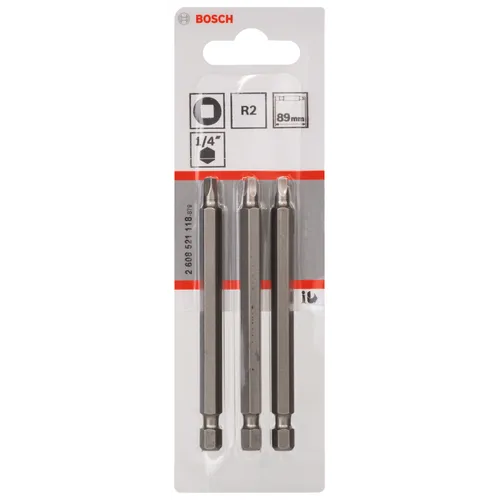 Bits Fyrkant 89 mm Extra Hard R2, 3-pack