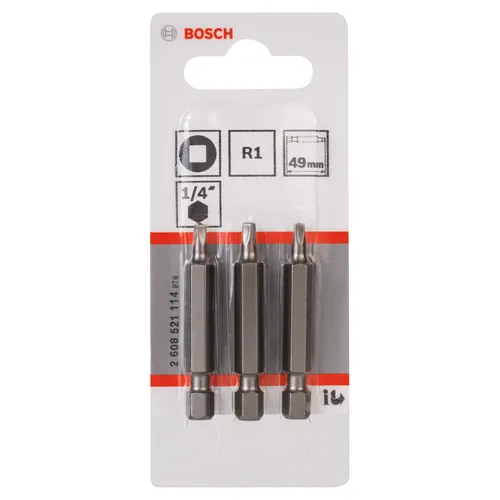 Bits Fyrkant 49 mm Extra Hard R1, 3-pack