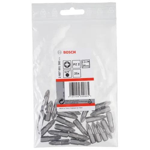 Bits PZ 25 mm Extra Hard PZ2, 25-pack