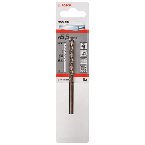 Metallborr HSS-CO 5,5x57/93 mm, 5-pack