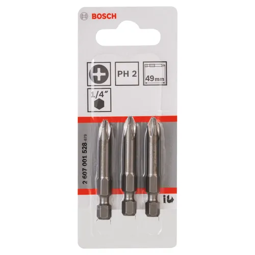 Bits PH 49 mm Extra Hard PH2, 3-pack