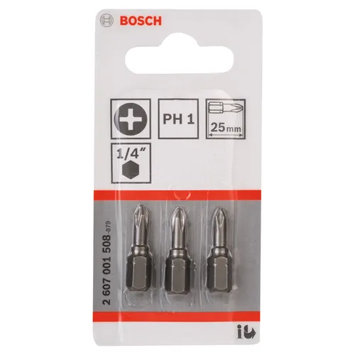 Bits PH 25 mm Extra Hard PH1, 3-pack