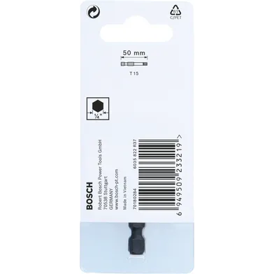 Bits Torx 50 mm Impact Control T15
