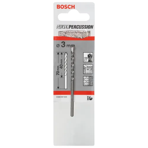 Betongborr silver CYL-3 3x70 mm