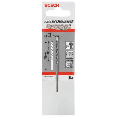 Betongborr silver CYL-3 3x70 mm